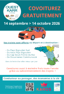 Gratuité du service de court-voiturage incitatif, du 15 septembre au 15 octobre 2026